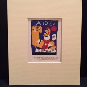 Joan Miró matted postcard print